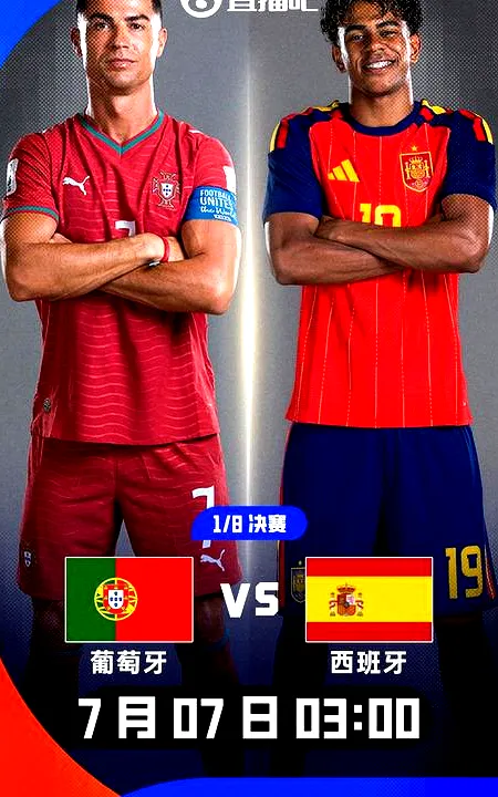 7月7日, 世界杯 1/8 决赛：葡萄牙与西班牙首发阵容揭晓，大战一触即发！
